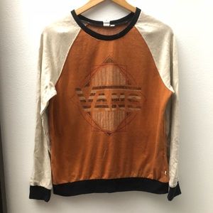 Vans Orange and Cream pull over sweater